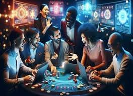 Mesin slot digital dengan grafis tematik yang berkilauan